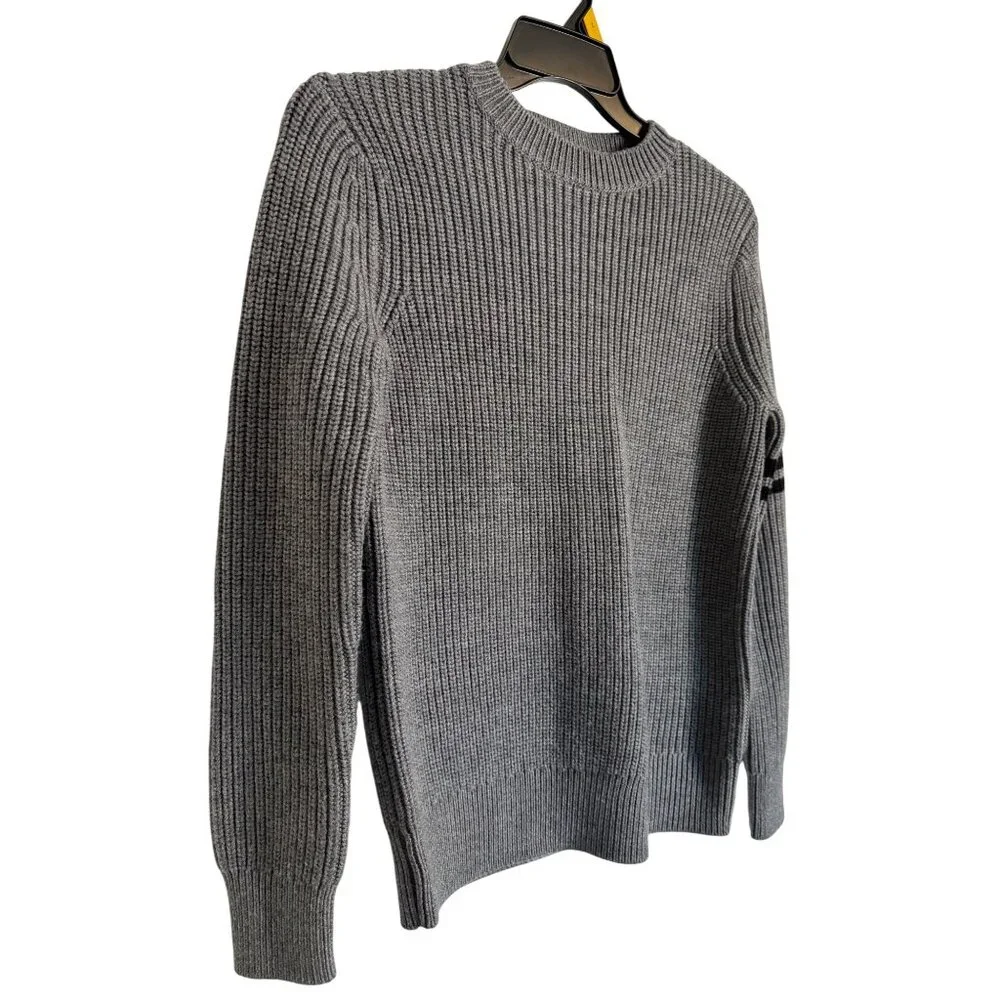 Label Brand Go To Sweater Size XS Light Gray Heavy Knit NWT Wool Merino